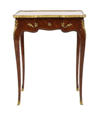 Lot 26 - A Louis XV-style kingwood and ormolu-mounted side table