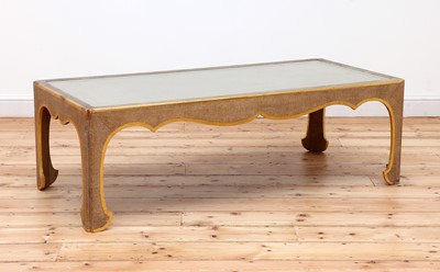 Lot 40 - A Chinese-style painted and parcel-gilt low table