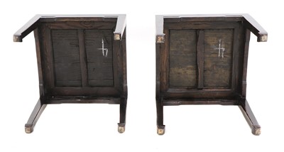 Lot 18 - A pair of Chinese hardwood square tables