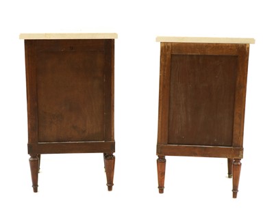 Lot 386 - A pair of Northern European bedside cabinets