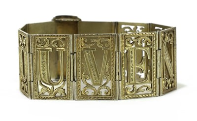Lot 471 - A grand tour souvenir silver gilt bracelet
