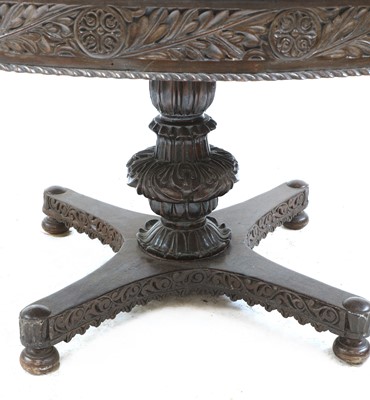 Lot 95 - An Anglo-Indian padouk centre table