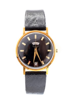 Lot 472 - A gentlemen's 18ct gold Jean Perret Genève automatic strap watch