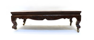 Lot 289 - A low Chinese hardwood table