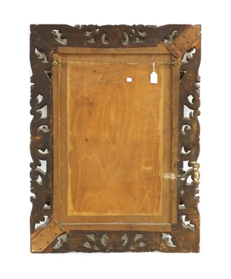 Lot 456 - A wall mirror with pierced gilt frame