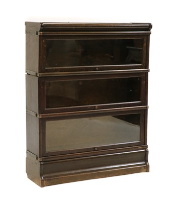 Lot 408 - A three section Globe Wernicke type bookcase