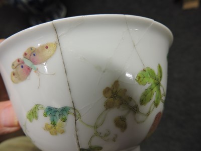 Lot 134 - A Chinese famille rose 'balsam pear' bowl