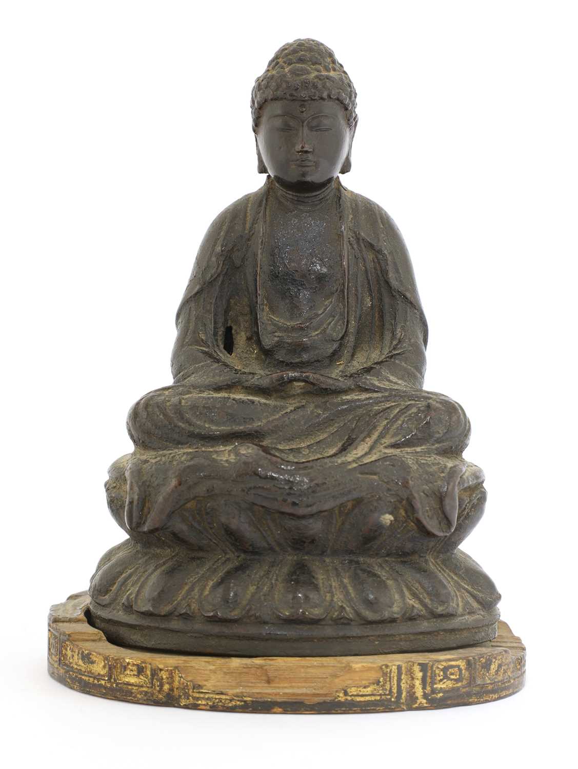 Lot 120 - A bronze Shakyamuni Buddha