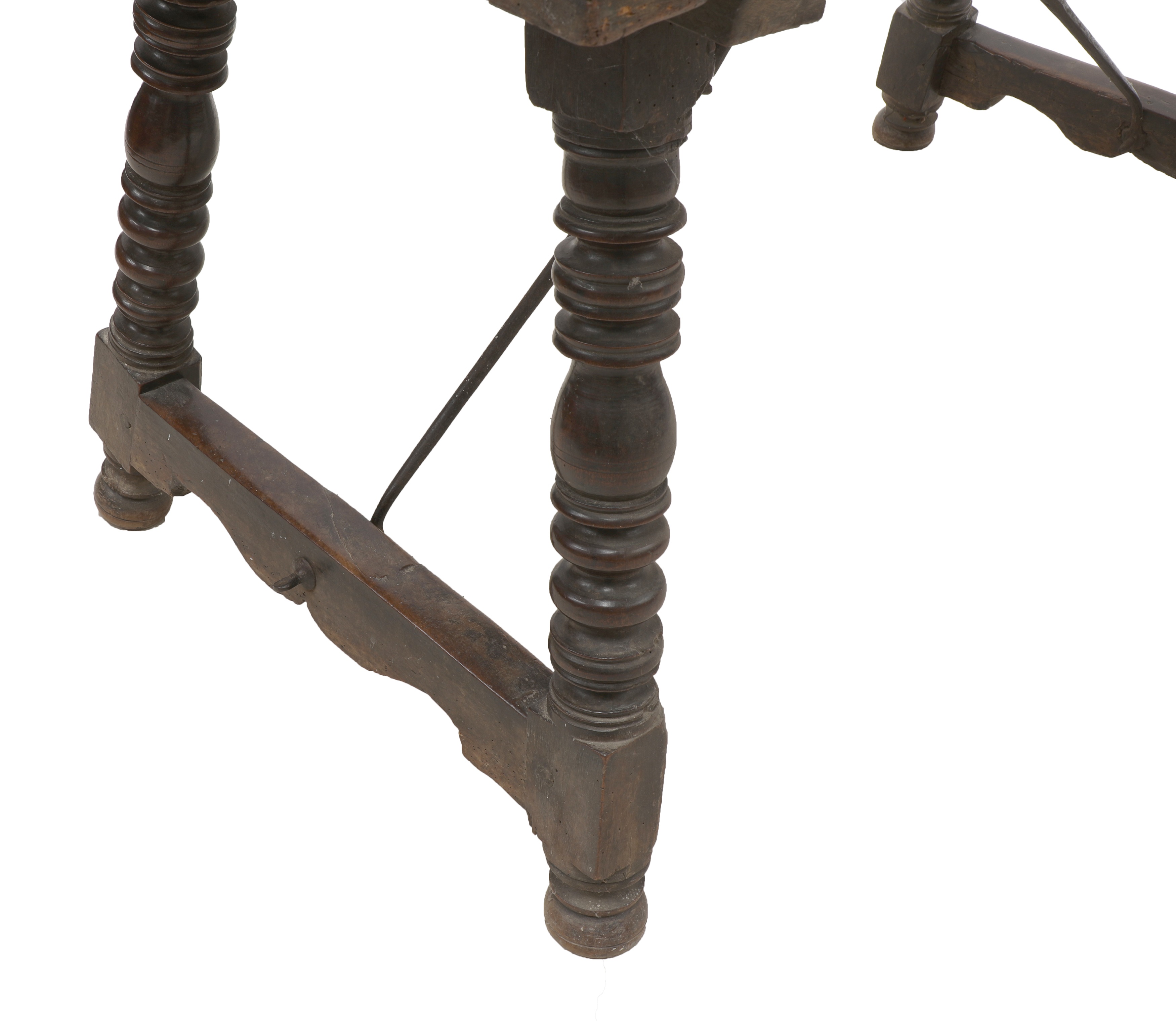 Lot 205 A Spanish walnut table,