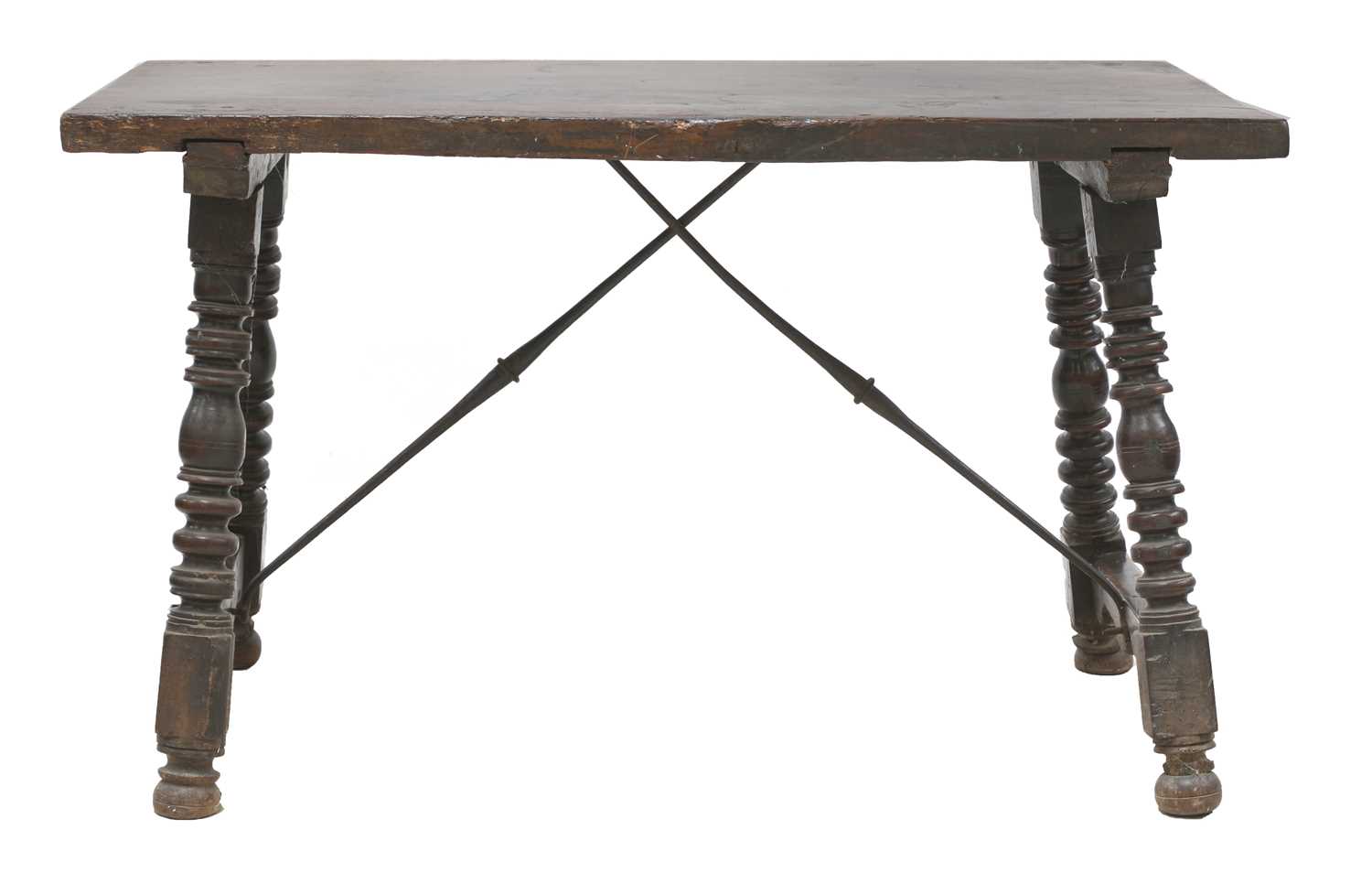 Lot 205 A Spanish walnut table,