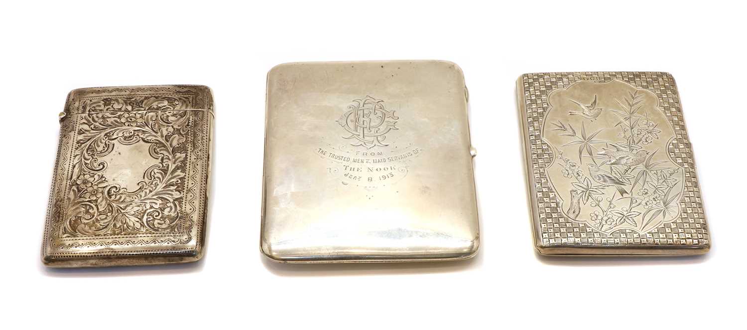 Lot 16 - A Victorian silver cigarette case