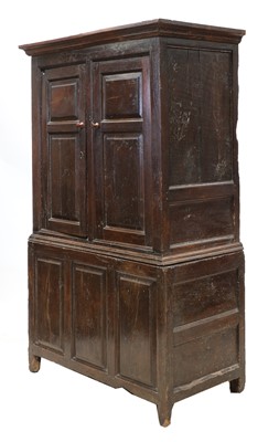 Lot 228 - A small Welsh oak cupboard