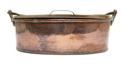Lot 231 - A 19th century copper range pan and cover