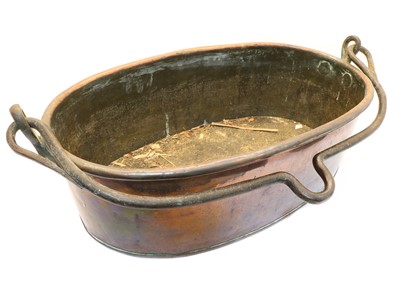 Lot 231 - A 19th century copper range pan and cover