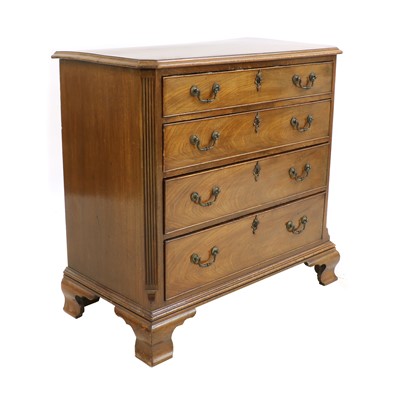Lot 303 - A George III and later mahogany chest of drawers