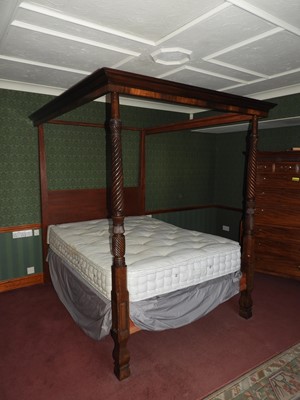 Lot 436 - A mahogany four poster bed