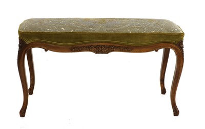 Lot 431 - A walnut stool