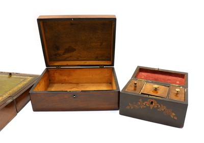 Lot 231 - Three various 19th century and later wood boxes