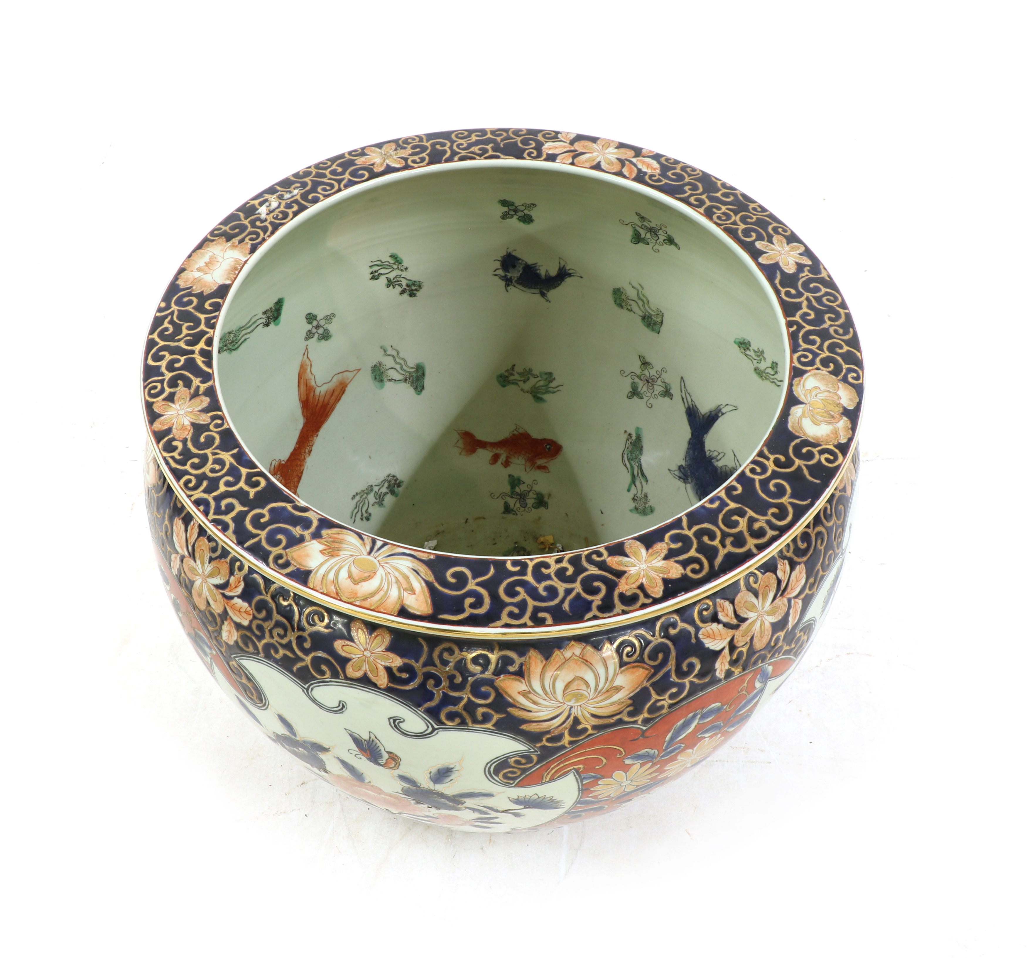 Lot 306 A mid 20th century Chinese ceramic fish bowl,