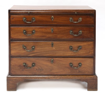 Lot 343 - A George III mahogany chest of drawers with brushing slide