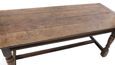 Lot 654 - An oak refectory table