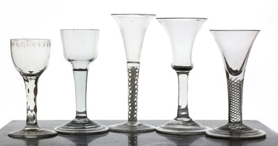 Lot 128A - An 18th century wine glass