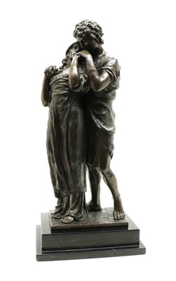 Lot 205A - 'Lovers' a modern bronzed figure group