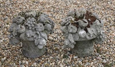 Lot 477 - A pair of composite stone capitals