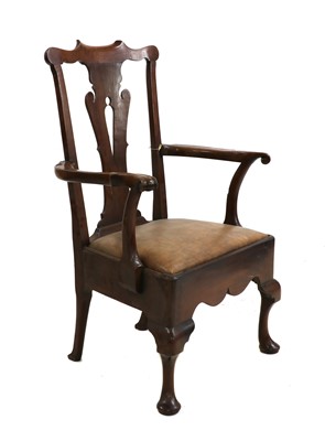 Lot 430 - A mahogany commode chair