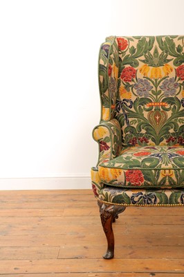 Lot 670 - A Queen Anne wingback armchair