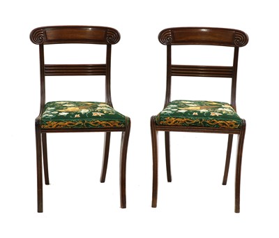 Lot 479 - A pair of Regency mahogany single chairs