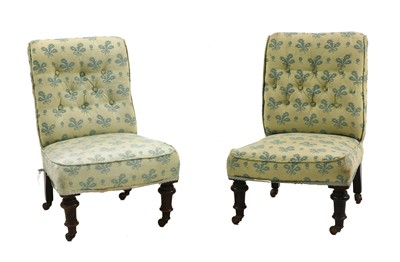 Lot 356 - A pair of small Victorian low chairs by Cornelius and Smith