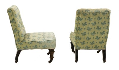 Lot 356 - A pair of small Victorian low chairs by Cornelius and Smith