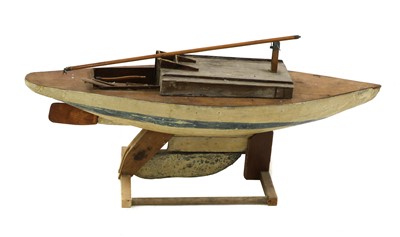 Lot 224 - A wooden pond yacht