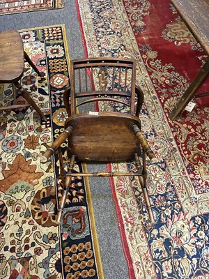 Lot 553 - A composite set of five fruitwood and elm Mendlesham chairs