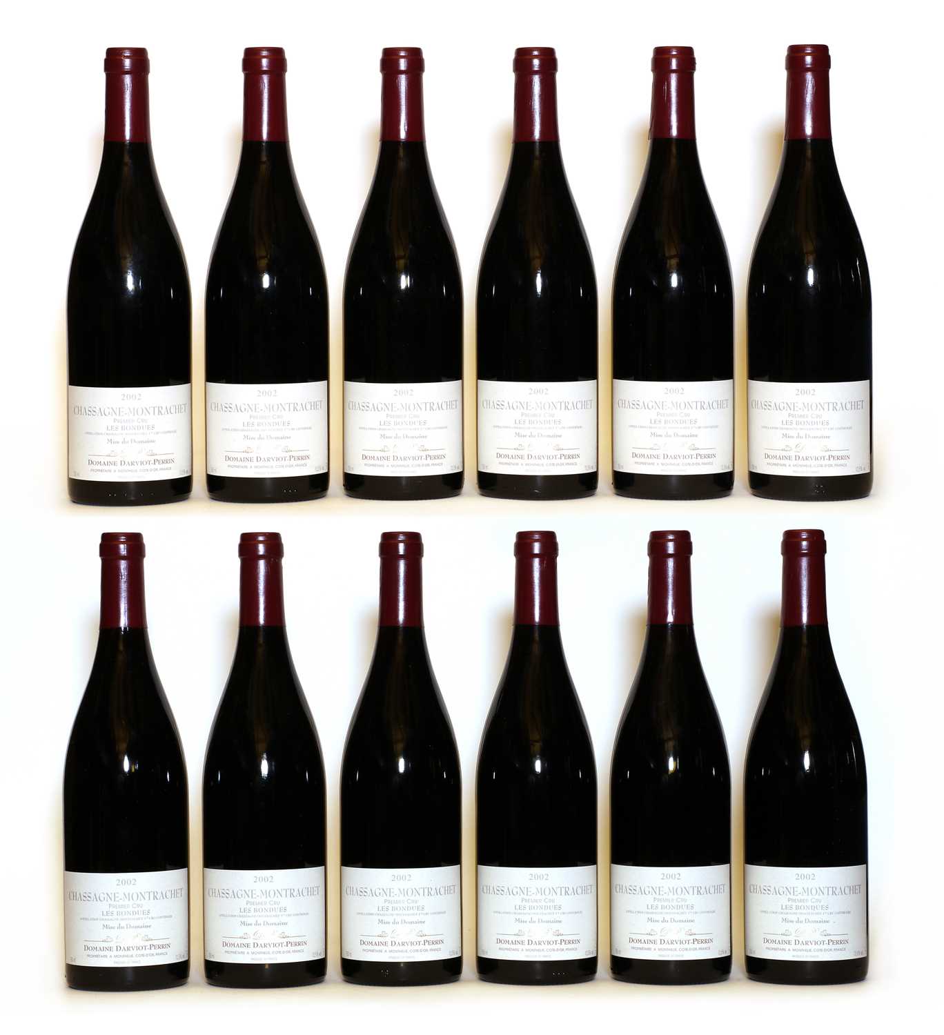 Lot 50 - Chassagne Montrachet, 1er Cru, Les Bondues, Darviot Perrin, 2002, twelve bottles (boxed)