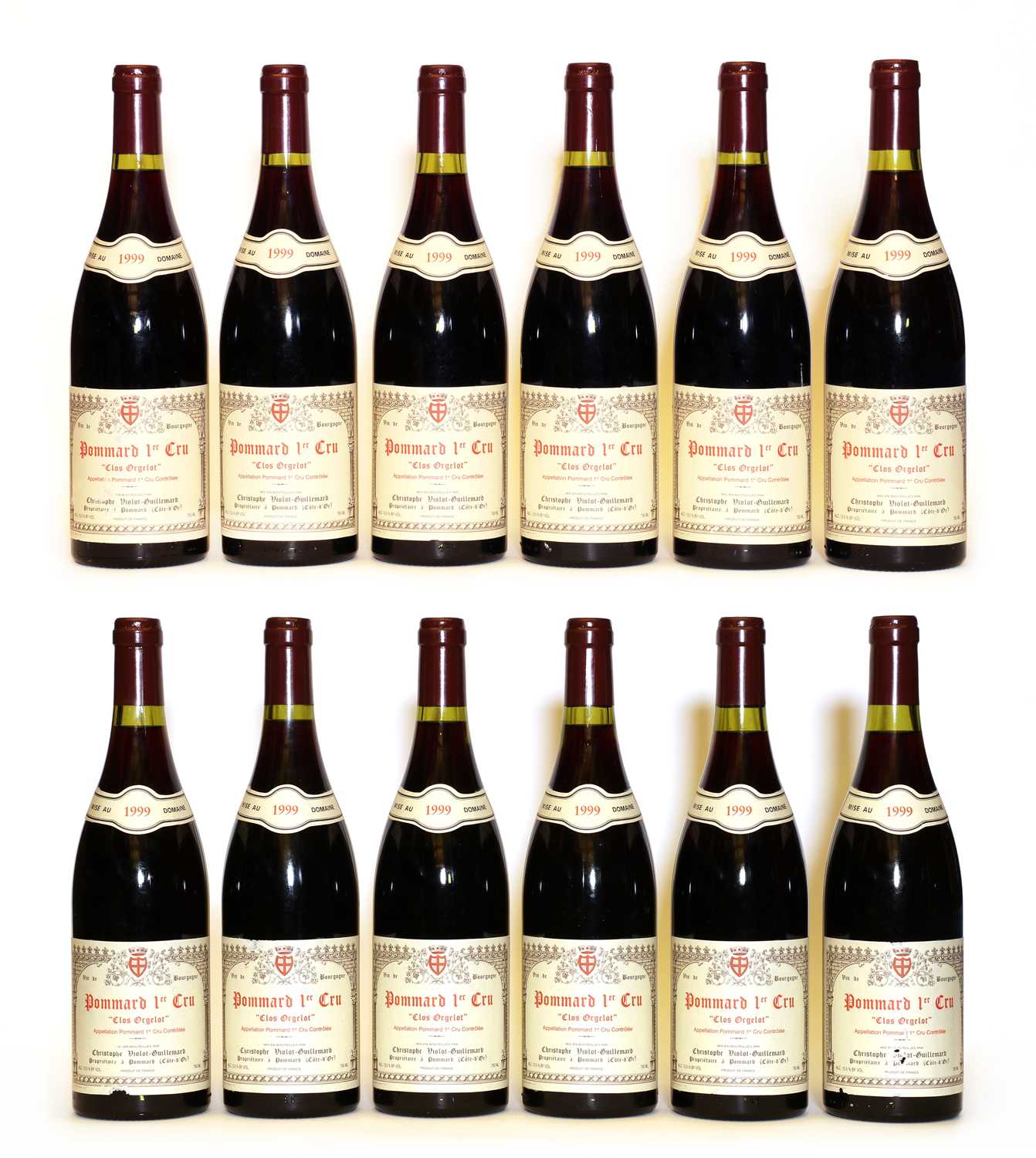 Lot 52 - Pommard, 1er Cru, Clos Orgelot, Domaine Violot-Guillemard, 1999, twelve bottles (boxed)