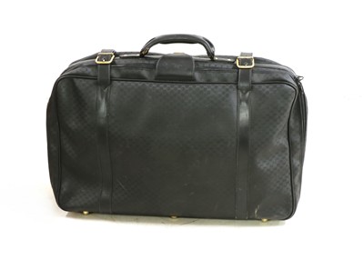 Lot 270 - A Gucci vintage black coated canvas suitcase