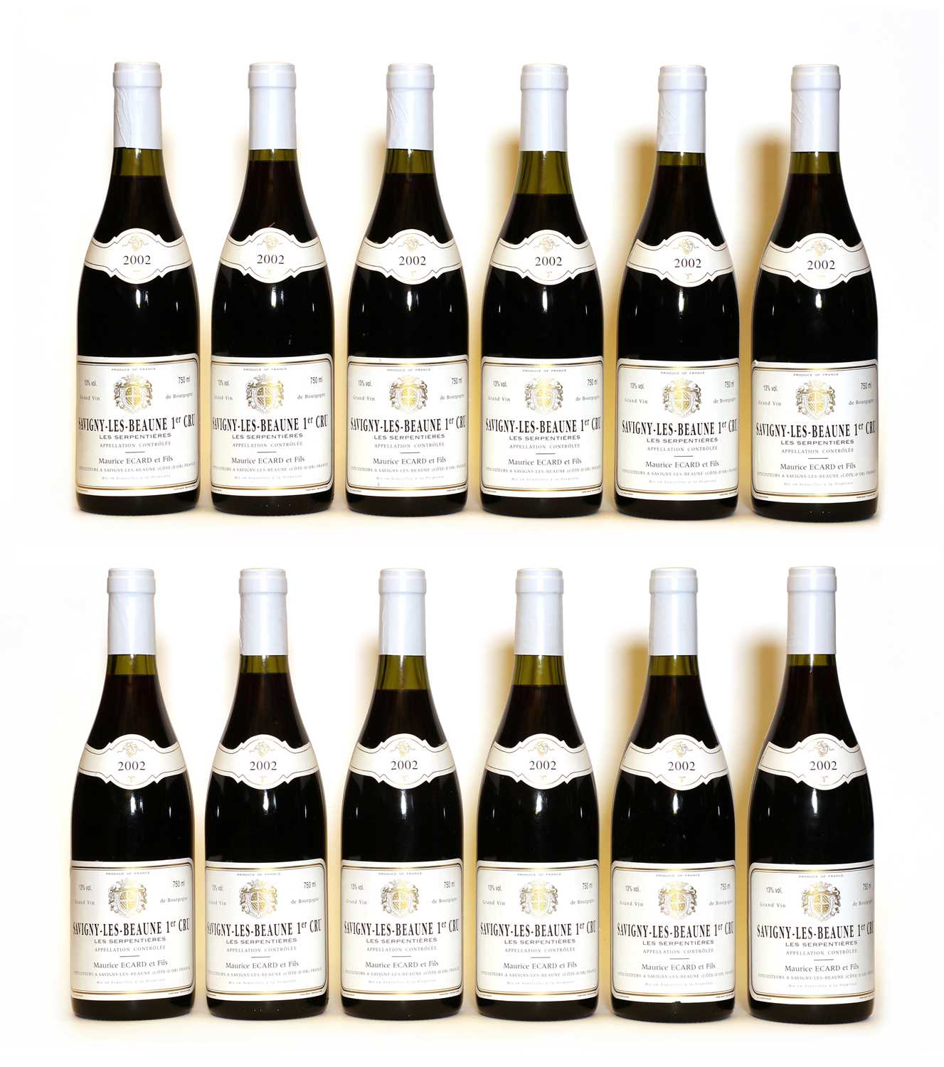 Lot 56 - Savigny-Les-Beaune, 1er Cru, Les Serpentieres, Maurice Ecard, 2002, twelve bottles (boxed)