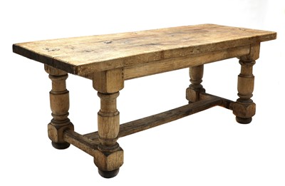 Lot 660 - A scrubbed oak refectory table