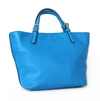 Lot 279 - A Tods small blue leather shopper tote