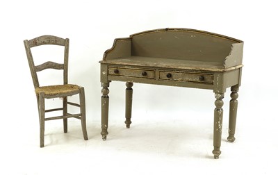Lot 422 - A Regency painted pine dressing table