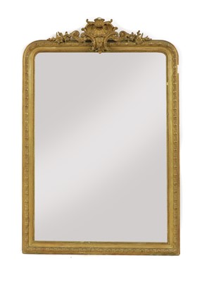 Lot 372 - A continental giltwood mirror