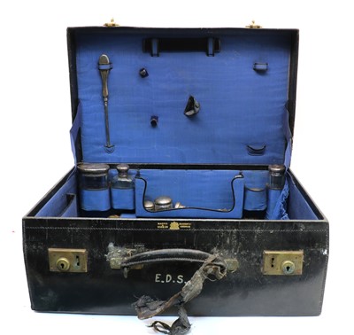 Lot 132 - A Mappin and Webb leather cased dressing case
