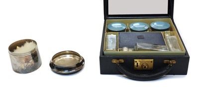 Lot 132 - A Mappin and Webb leather cased dressing case