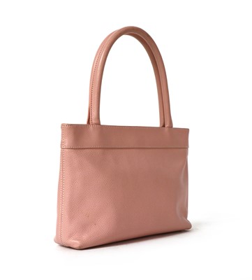 Lot 257 - A Chanel pink leather small Monte Carlo tote