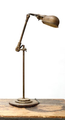 Lot 756 - An industrial painted metal machinist's lamp