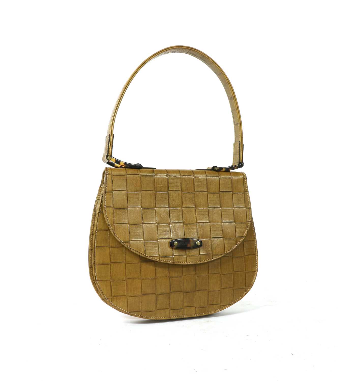 Lot 253 - A vintage Roger Saul for Mulberry woven coated leather handbag