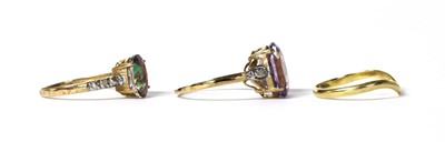 Lot 187 - An 18ct gold shaped band ring, by Brown & Newirth