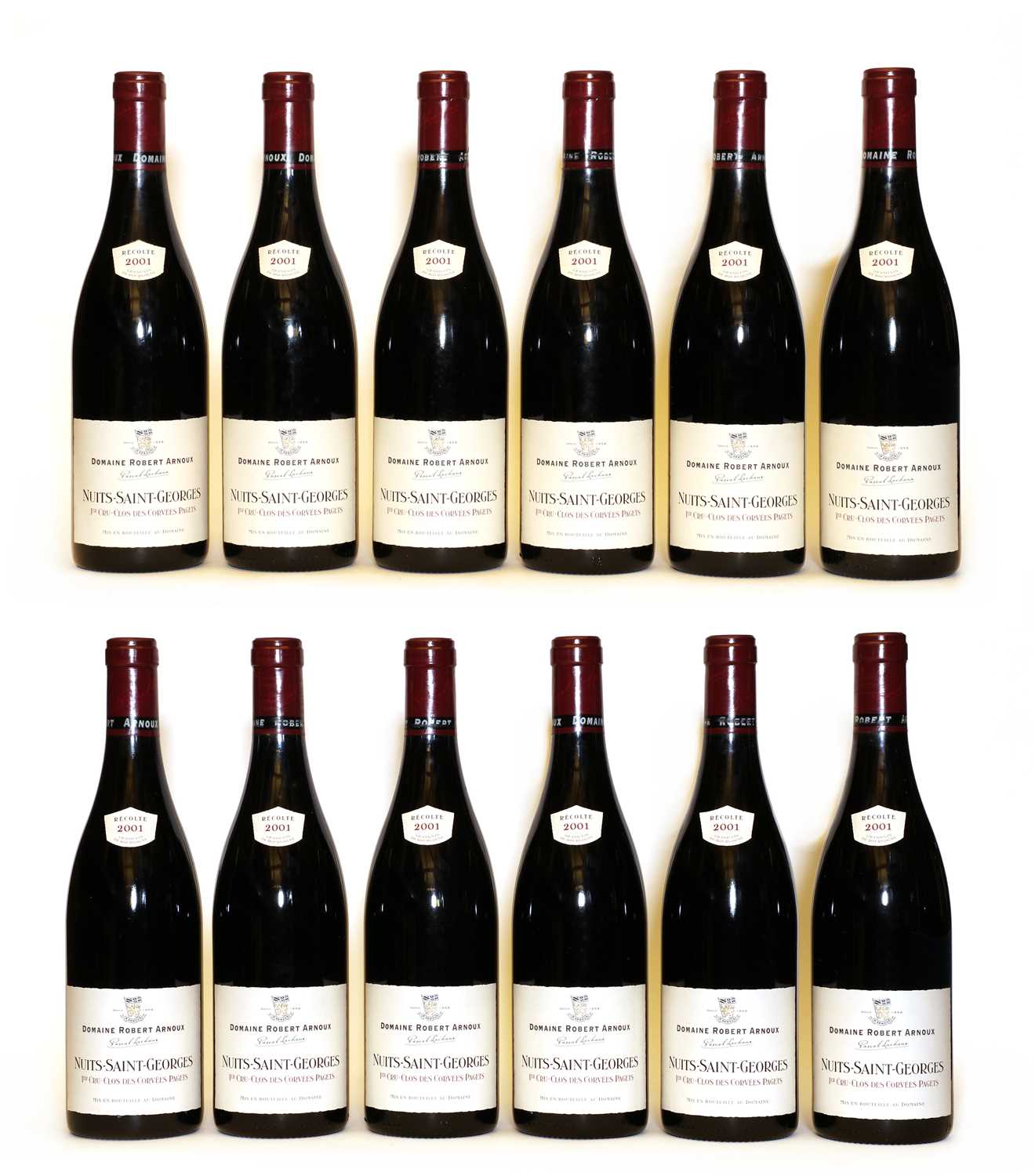 Lot 61 - Nuits-Saint-Georges, 1er Cru, Clos des Corvees Pagets, Domaine Robert Arnoux, 2001, 12 bottles